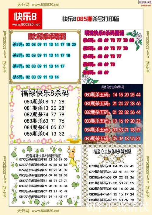 015期梁公子快乐8预测奖号：杀八码